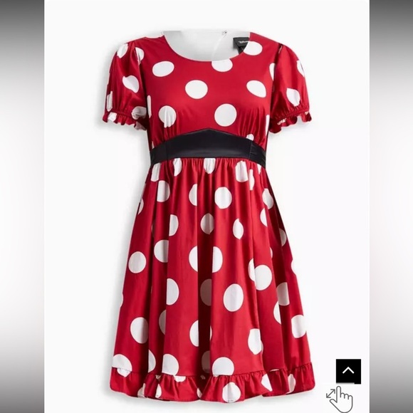 NWT Torrid Disney Minnie Mouse Puff Sleeve Dress – Size 2X ✨ - Picture 4 of 13